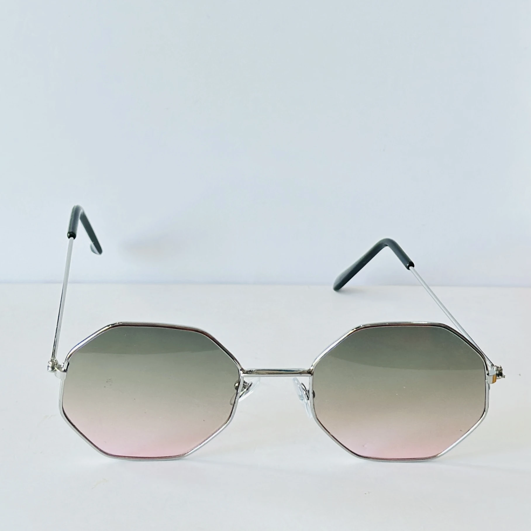 Pink Geometric UV Protection Sunglasses for Women