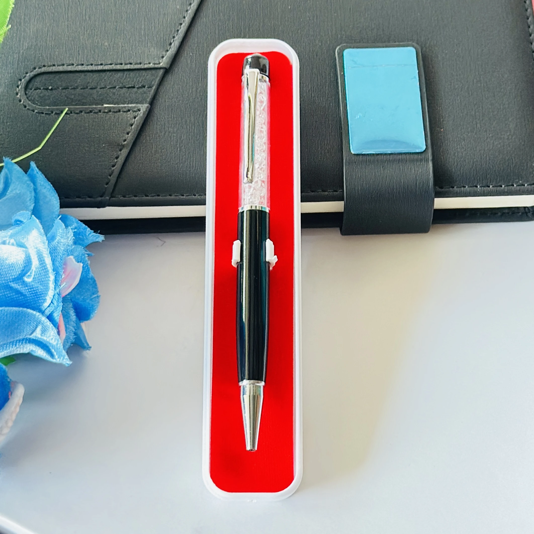 InkCrystal Diamond Black Ball Pen