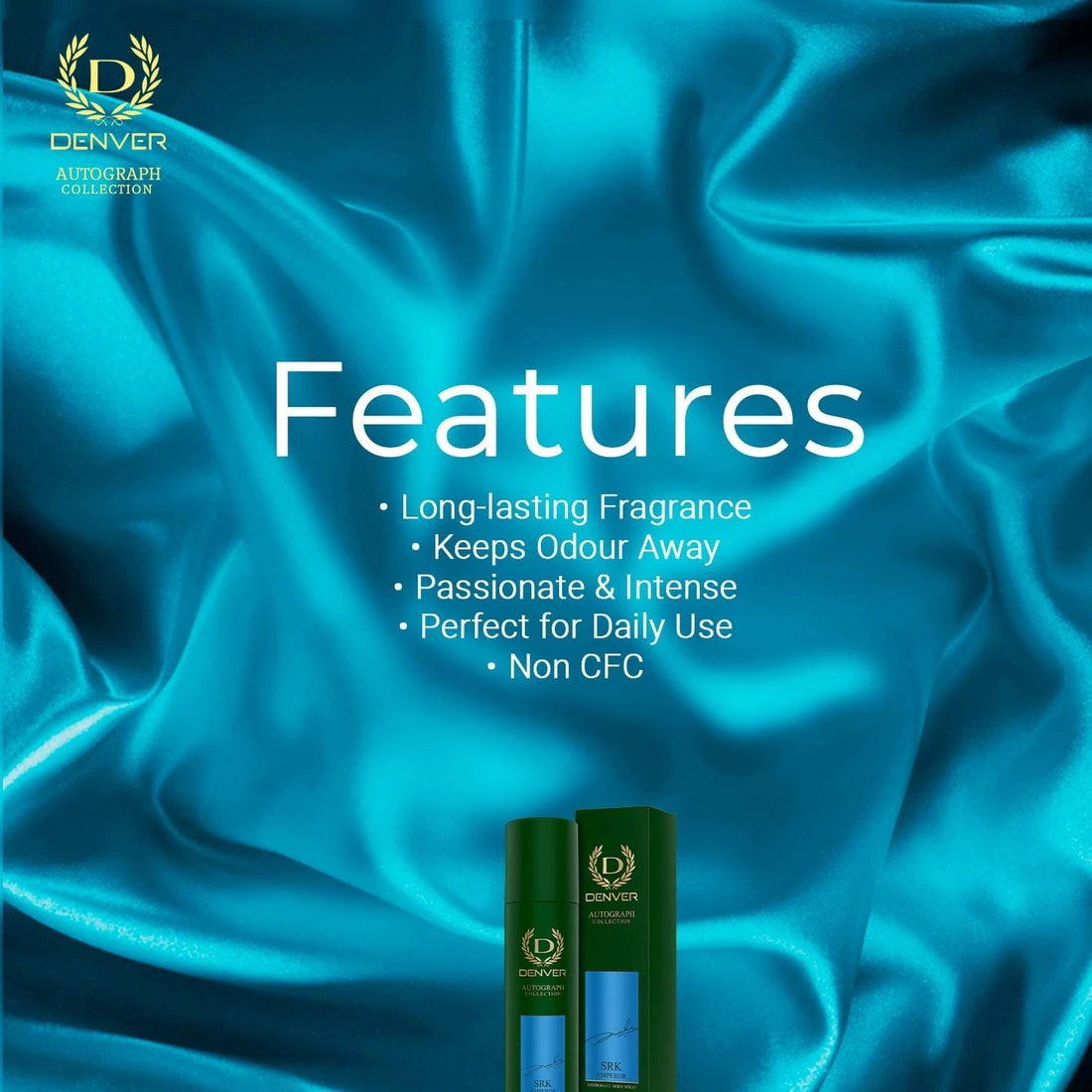 Denver SRK Emperor Autograph Collection Deodorant, a 140 ml luxury body spray for men