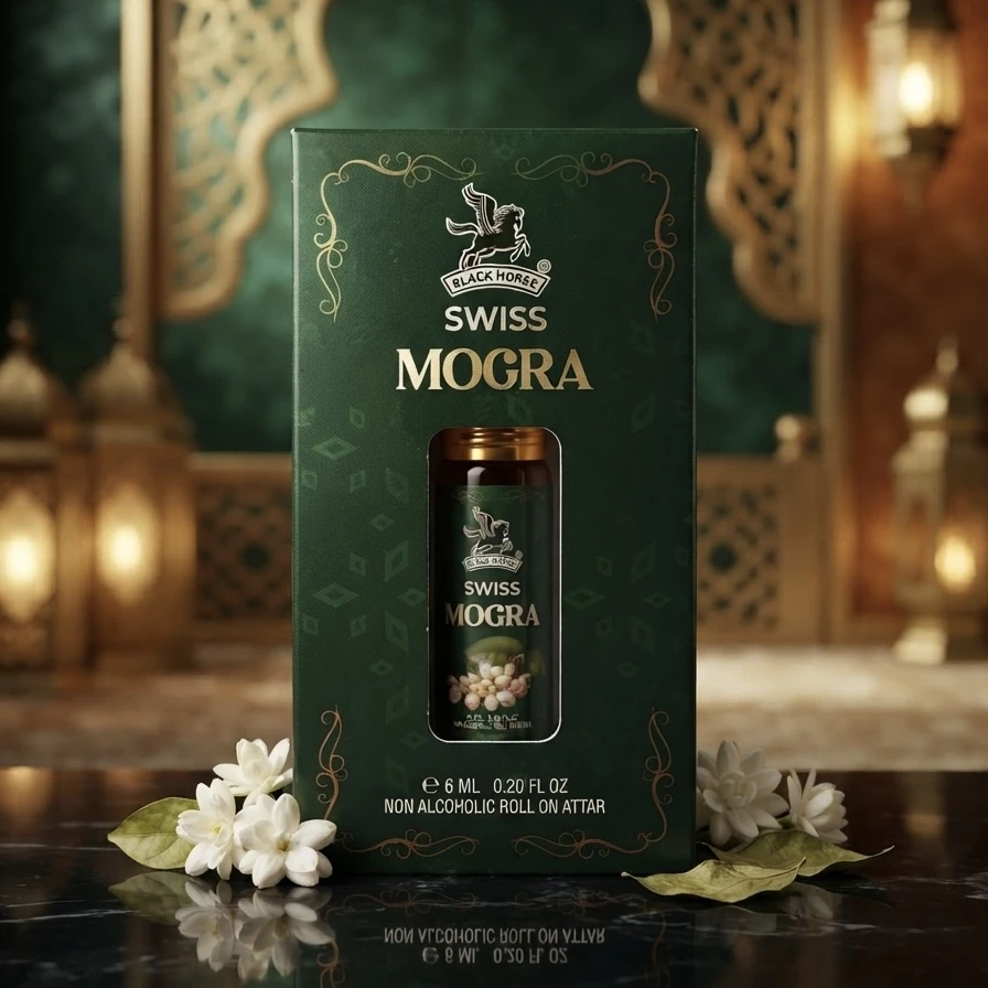 Black Horse Swiss Mogra Attar, a 6 ml