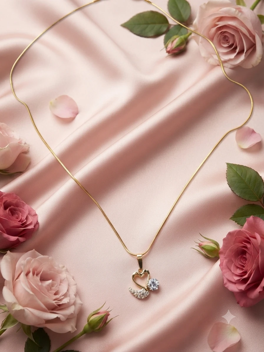 Moncheri Jewels gold-plated swan necklace
