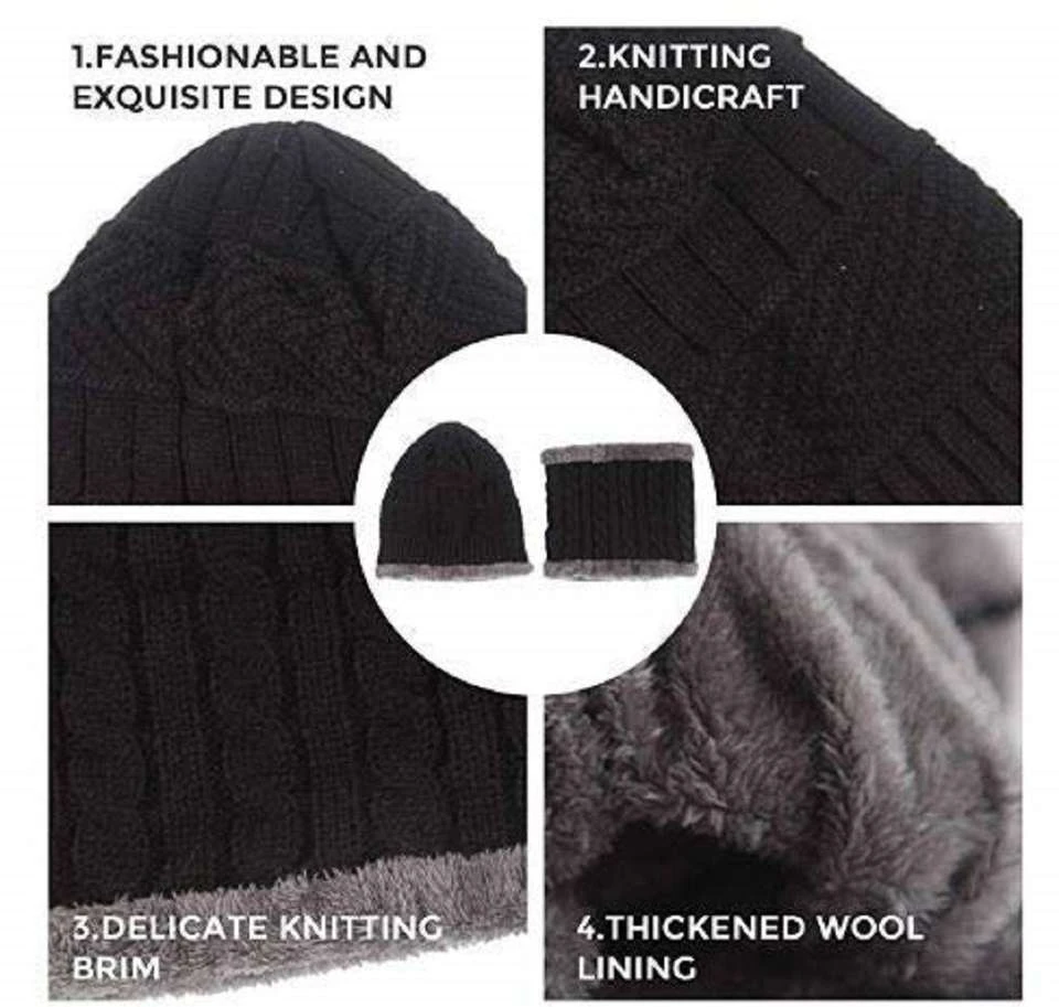 Aenon Fashion is my passion Winter Knit Beanie, Hat, Neck Warmer Scarf and Woolen