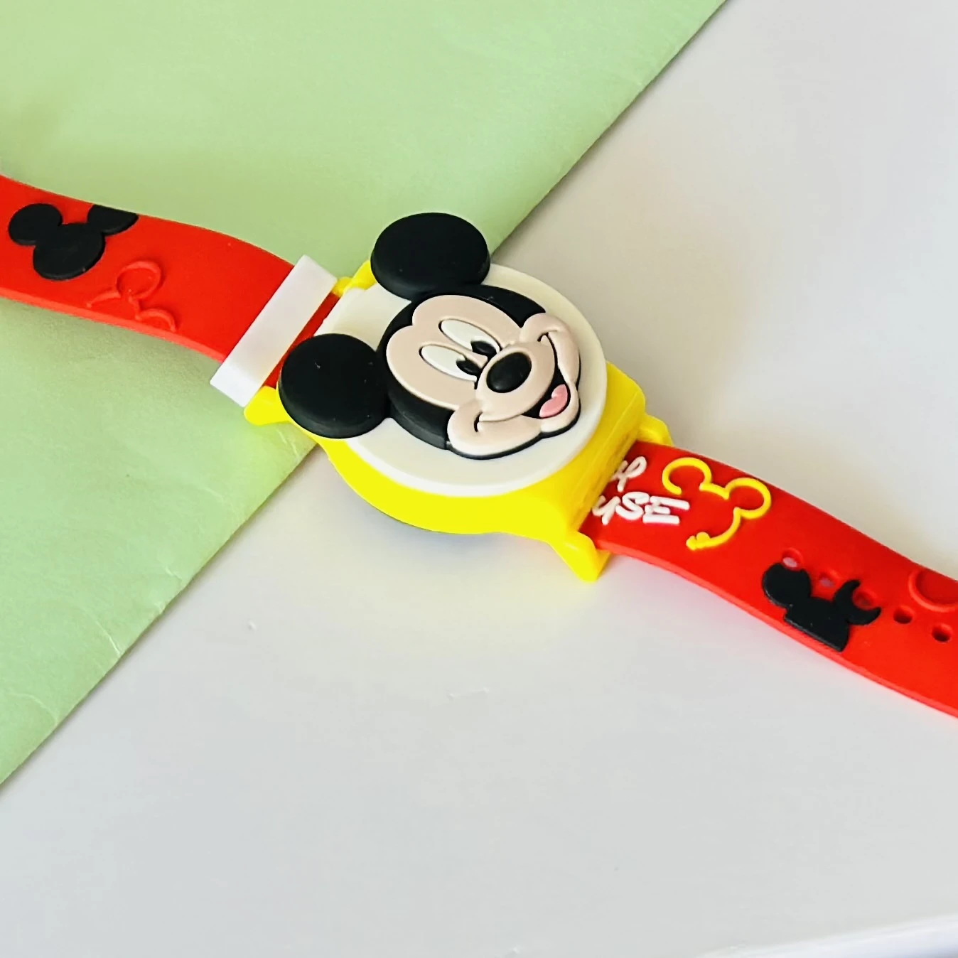 kids' Mickey Mouse character digital watch.