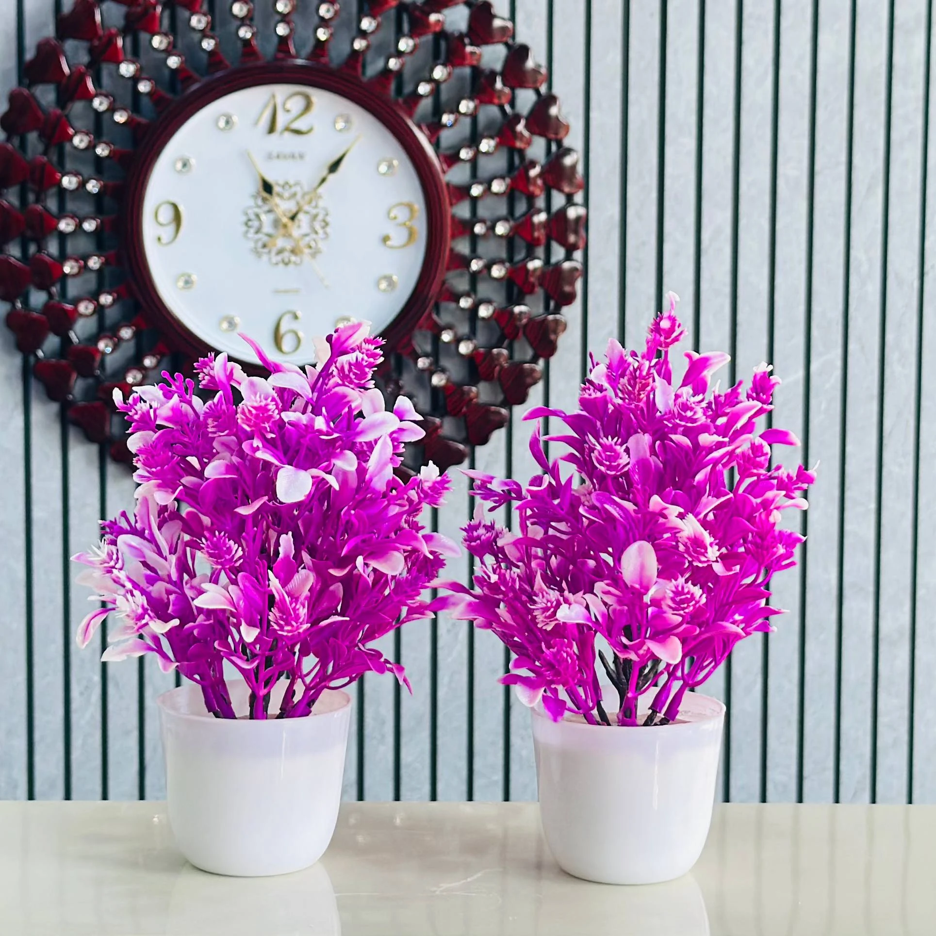 Flowers For Home Decoration With Pot Set