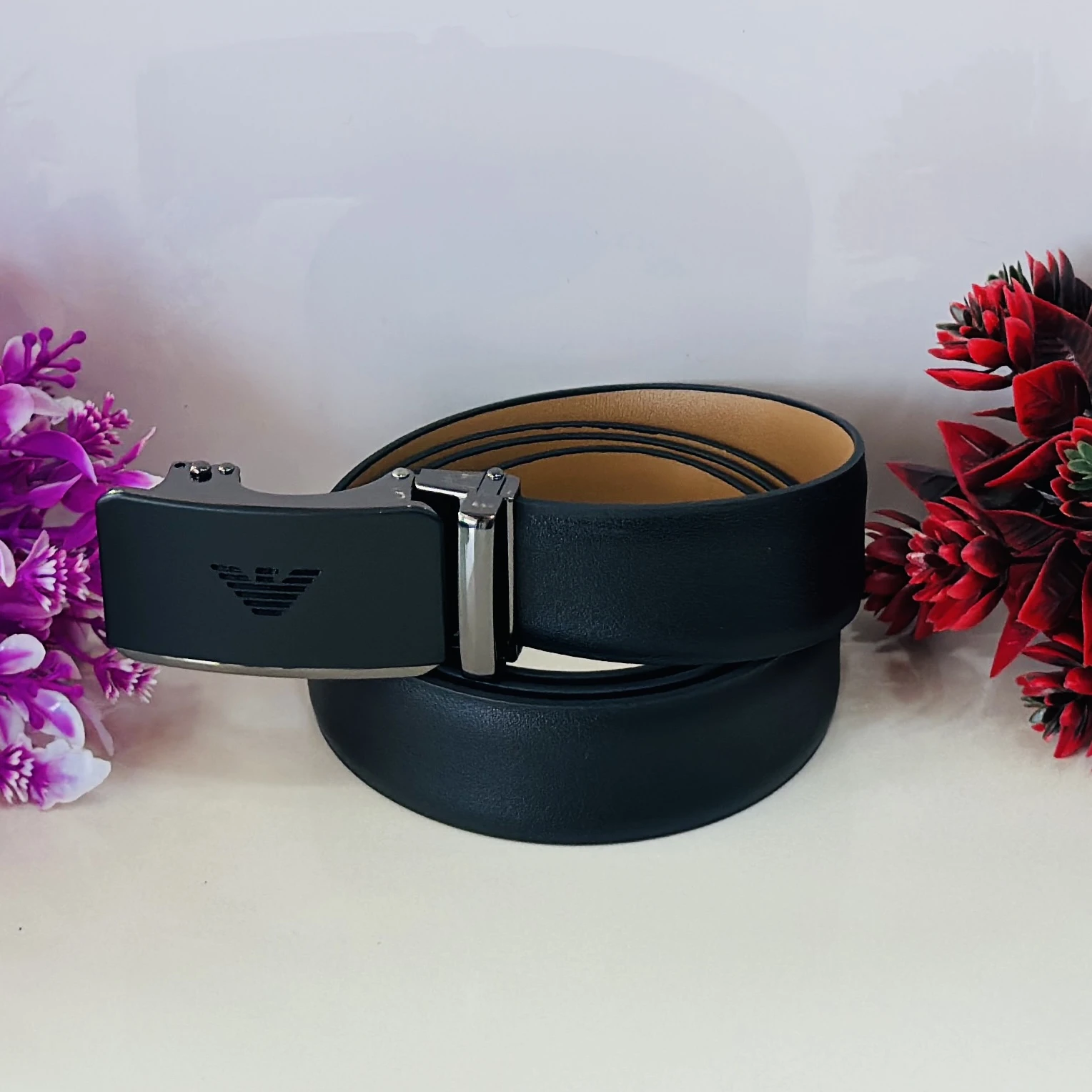 Emporio Armani genuine leather reversible belt
