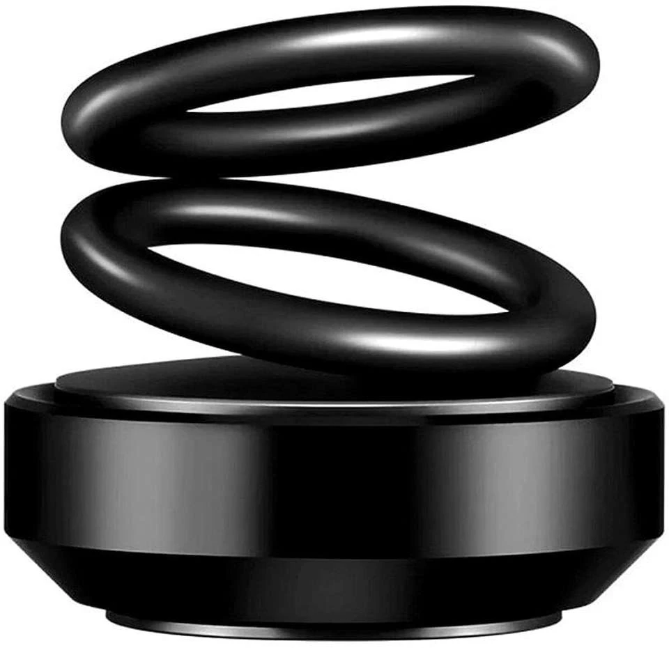 solar-powered, double-ring rotating car air freshener/perfume diffuser