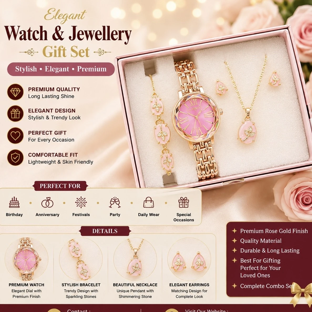 ✨ Complete Girls Jewellery Set – Stylish Accessories for Every Occasion ✨