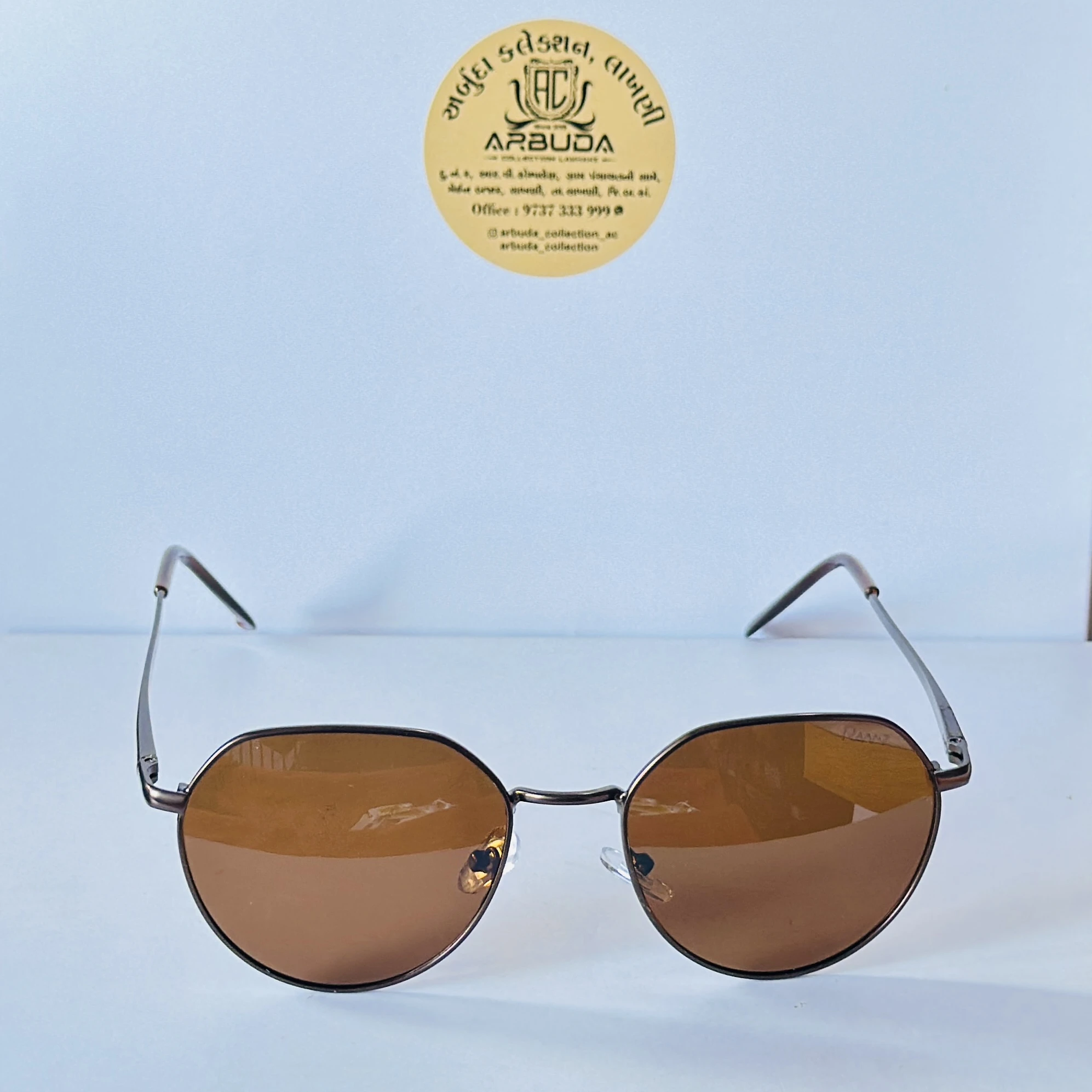 unisex geometric metal sunglasses