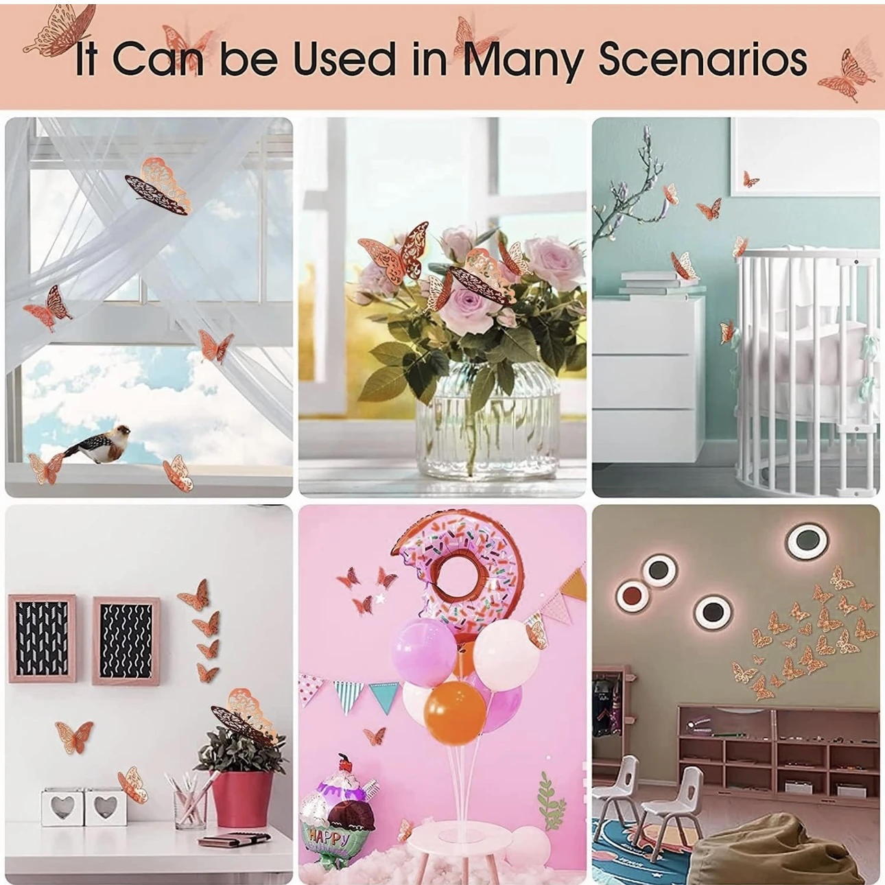 package of 3D butterfly wall decorations