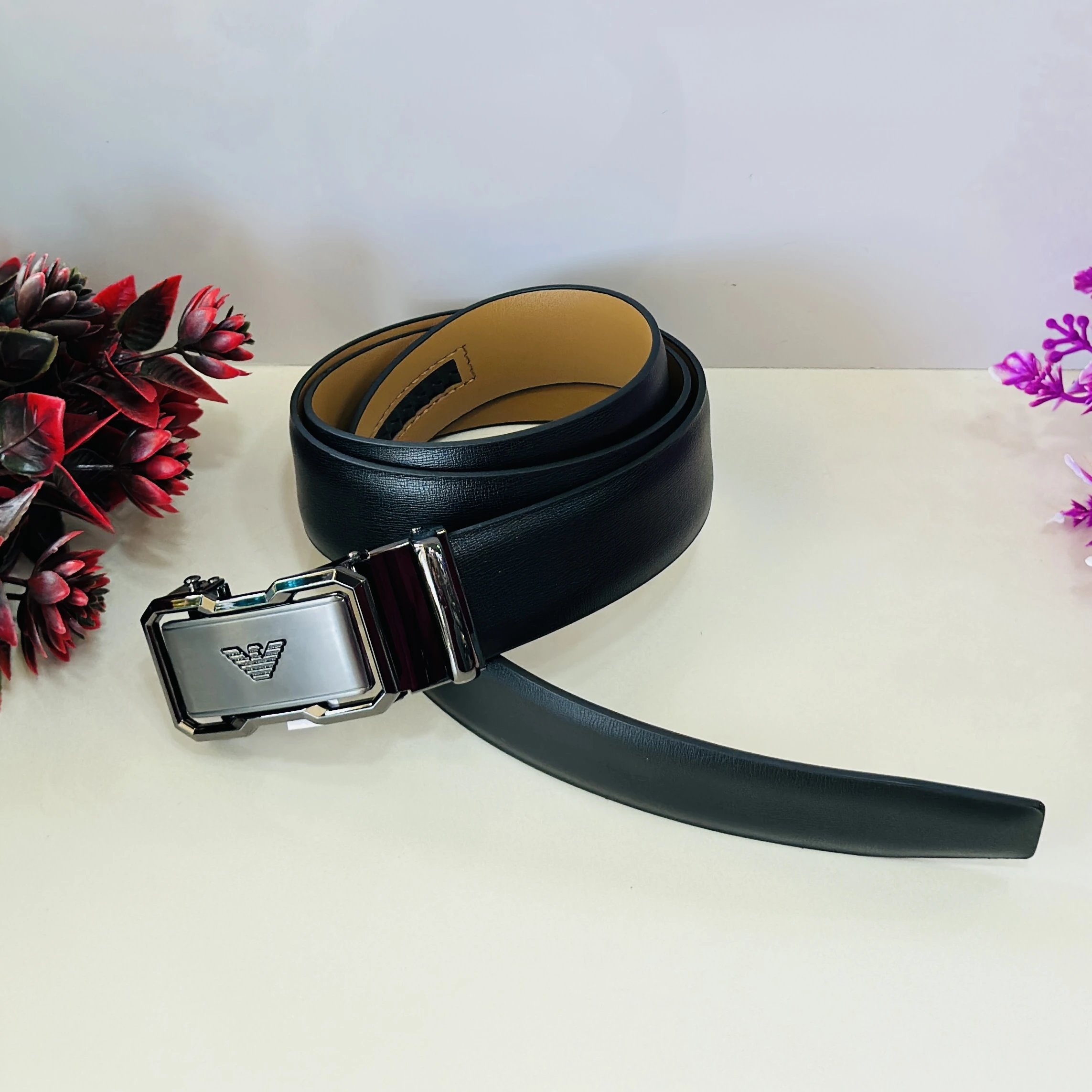 Men Black Casual Belts