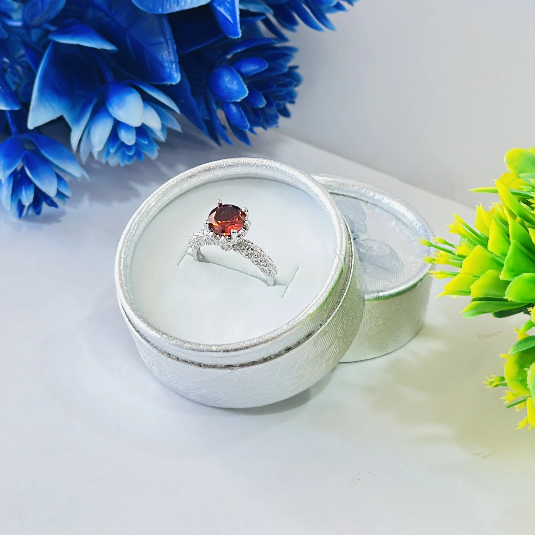 Red stone Ledis Rings