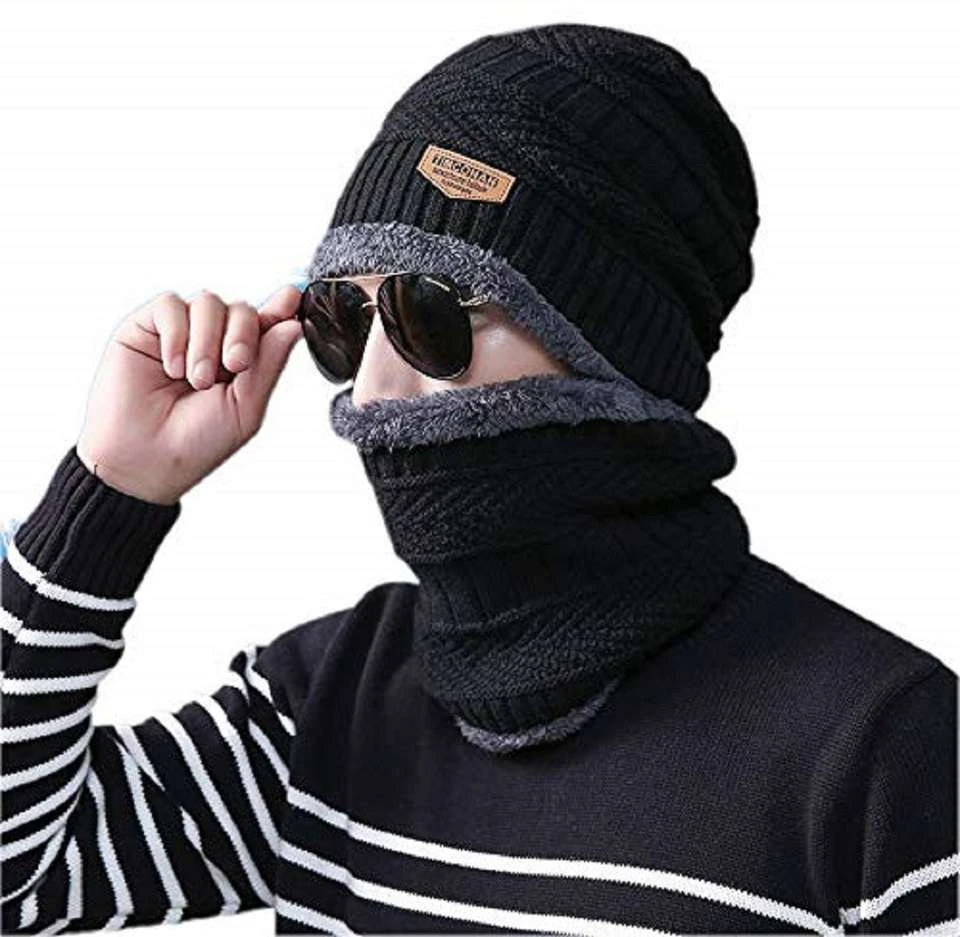 Aenon Fashion is my passion Winter Knit Beanie, Hat, Neck Warmer Scarf and Woolen