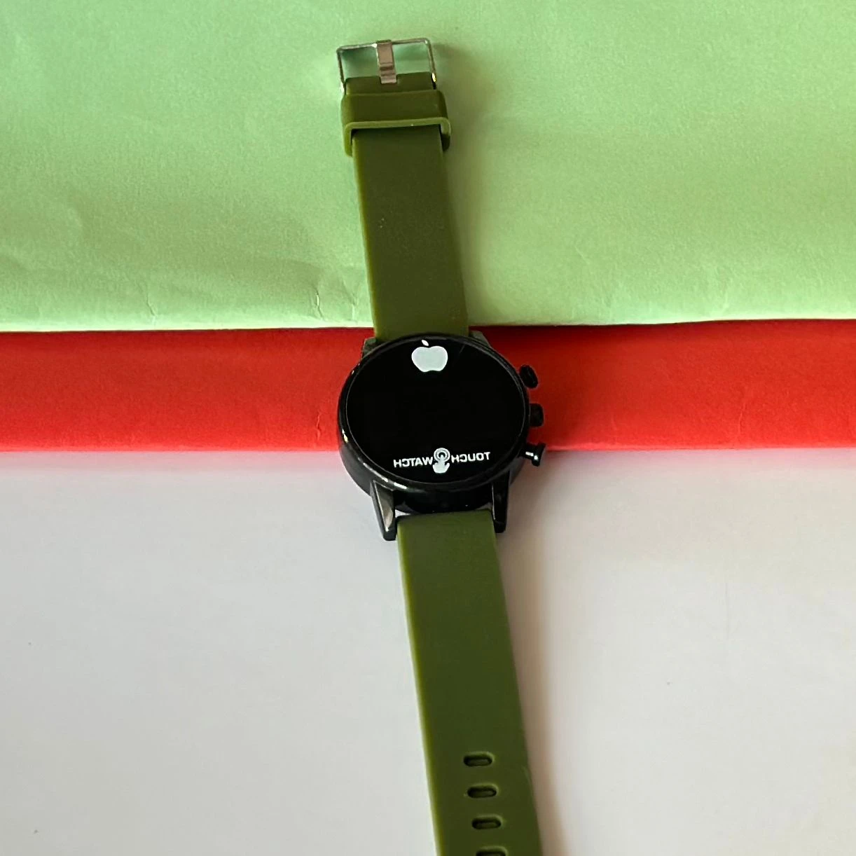 Green digital watch