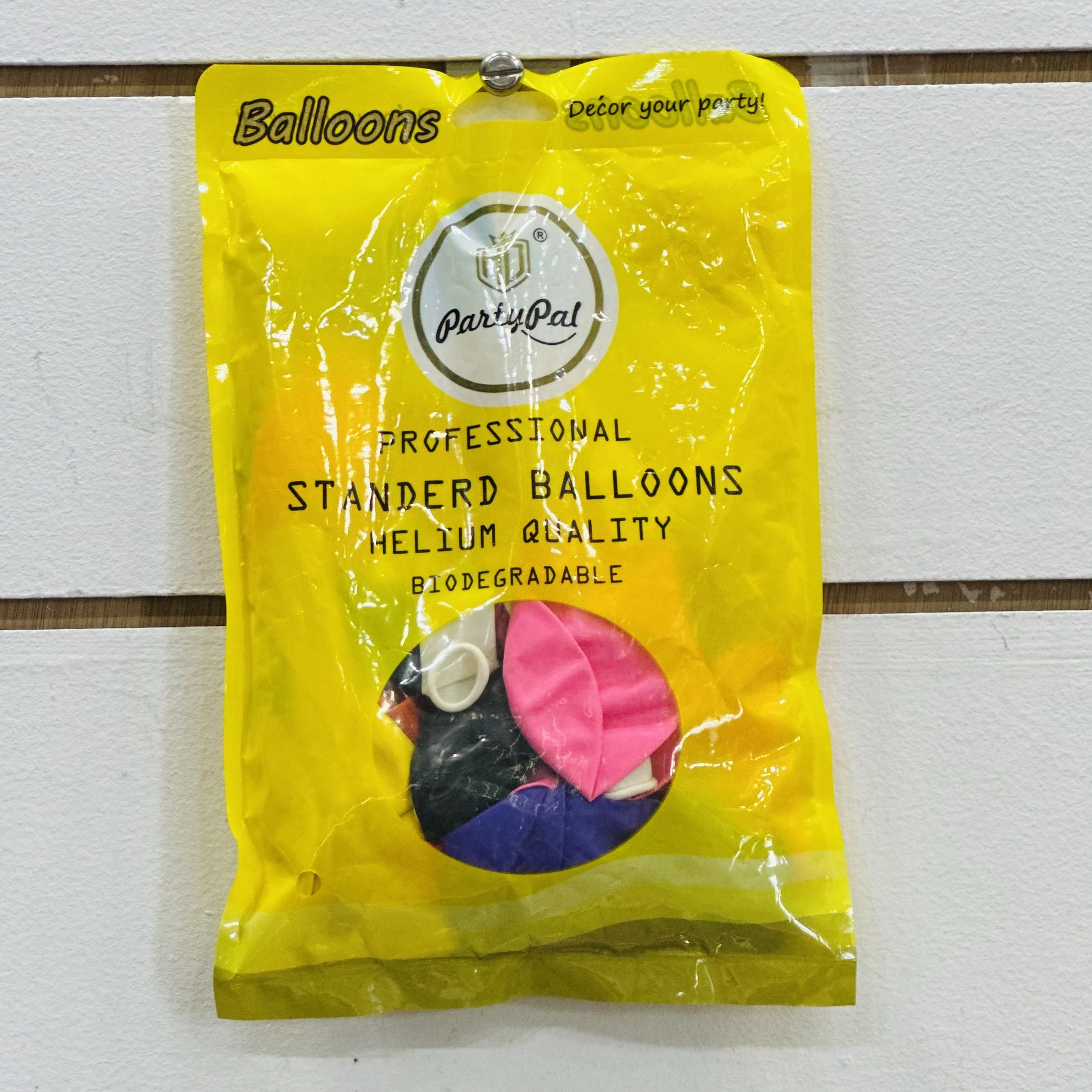 package of "Party Pal" brand balloons