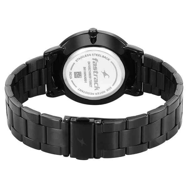 Fastrack Stunners Quartz Analog Black Dial Stainless Steel Strap Watch Model no… 38159NM02