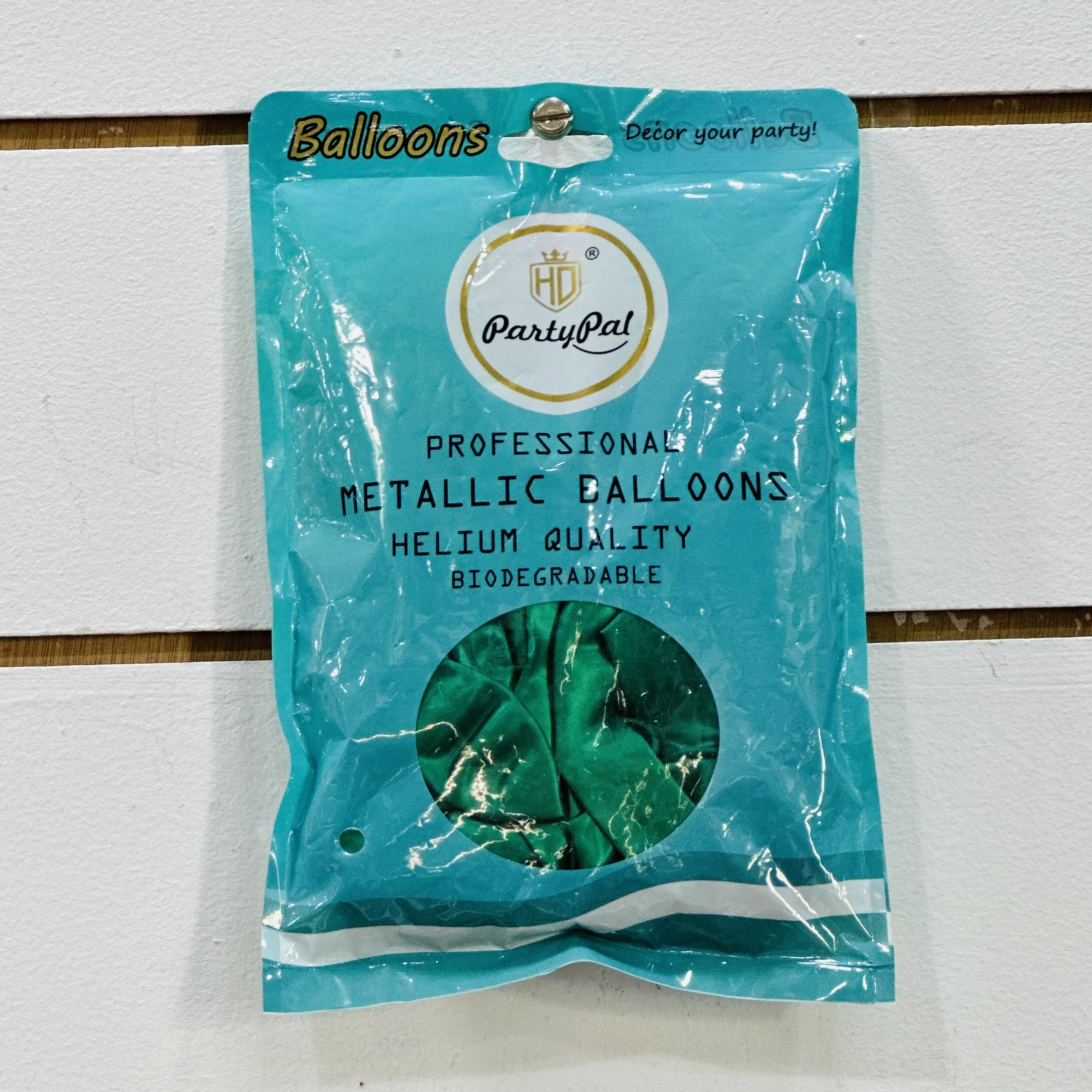 Package of HD PartyPal Professional Metallic Balloons.