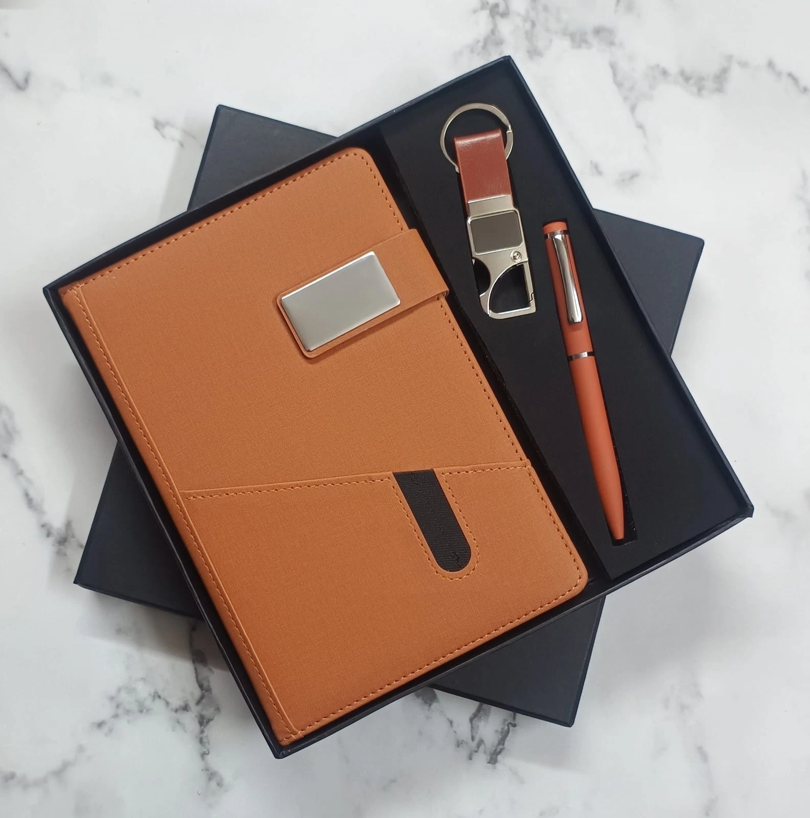 SWISS HORN artificial PU leather diary