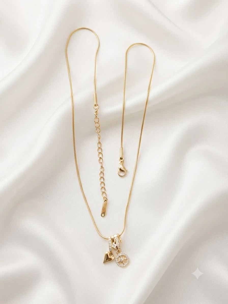 Moncheri Jewels gold-plated swan necklace