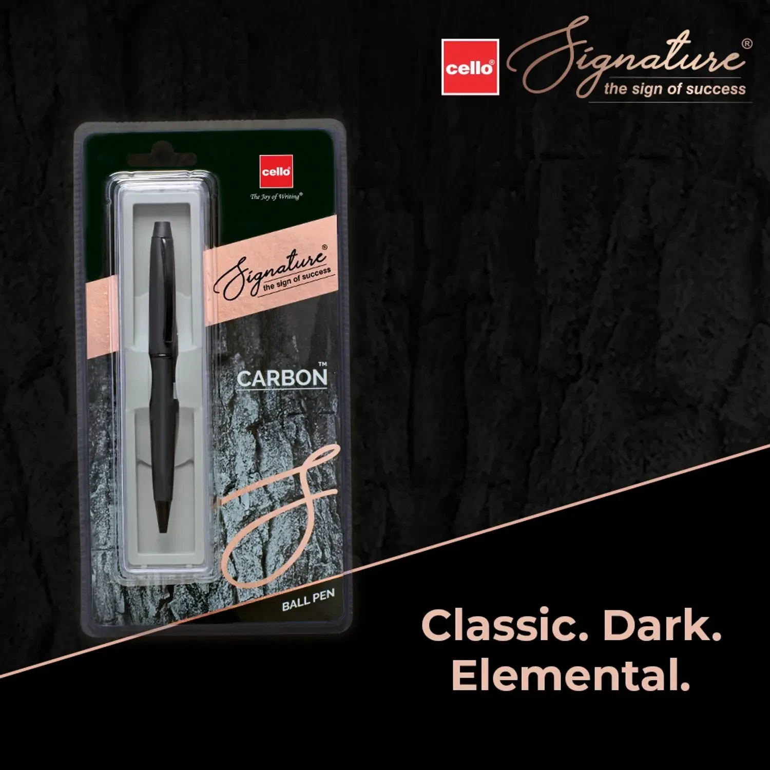 Cello Signature Carbon Slim Ball Pen.