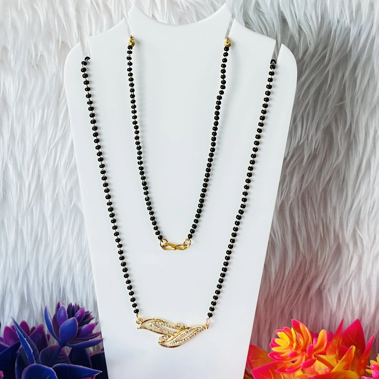 Set of gold-plated mangalsutras