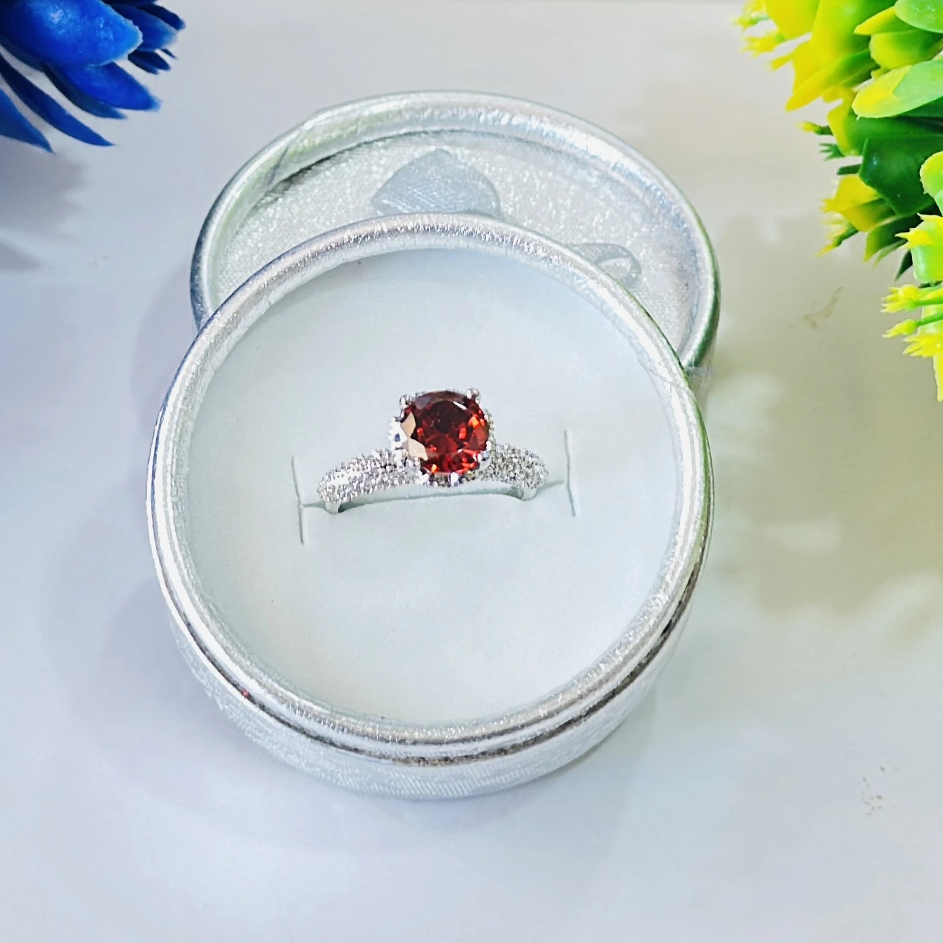 Red stone Ledis Rings