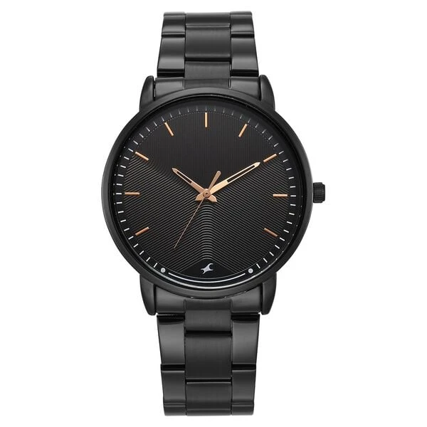 Fastrack Stunners Quartz Analog Black Dial Stainless Steel Strap Watch Model no… 38159NM02