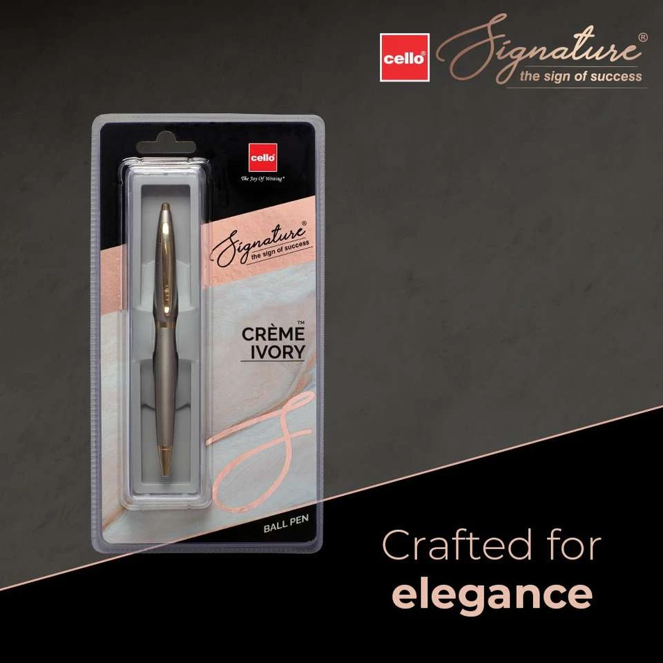 Cello Signature Crème Ivory Ball Pen.