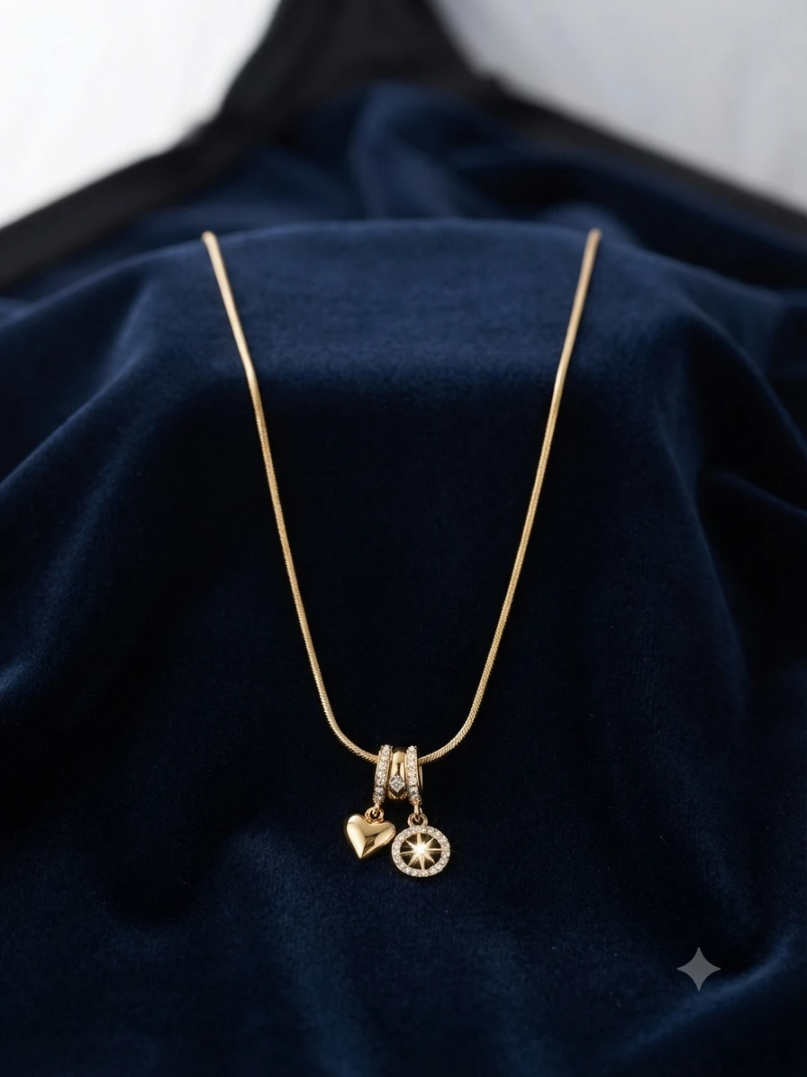 Moncheri Jewels gold-plated swan necklace