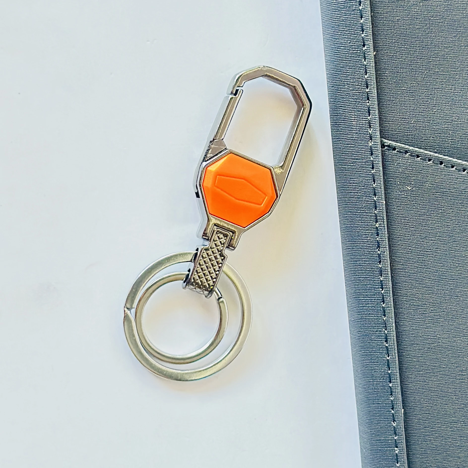 metallic KTM brand bike keychain
