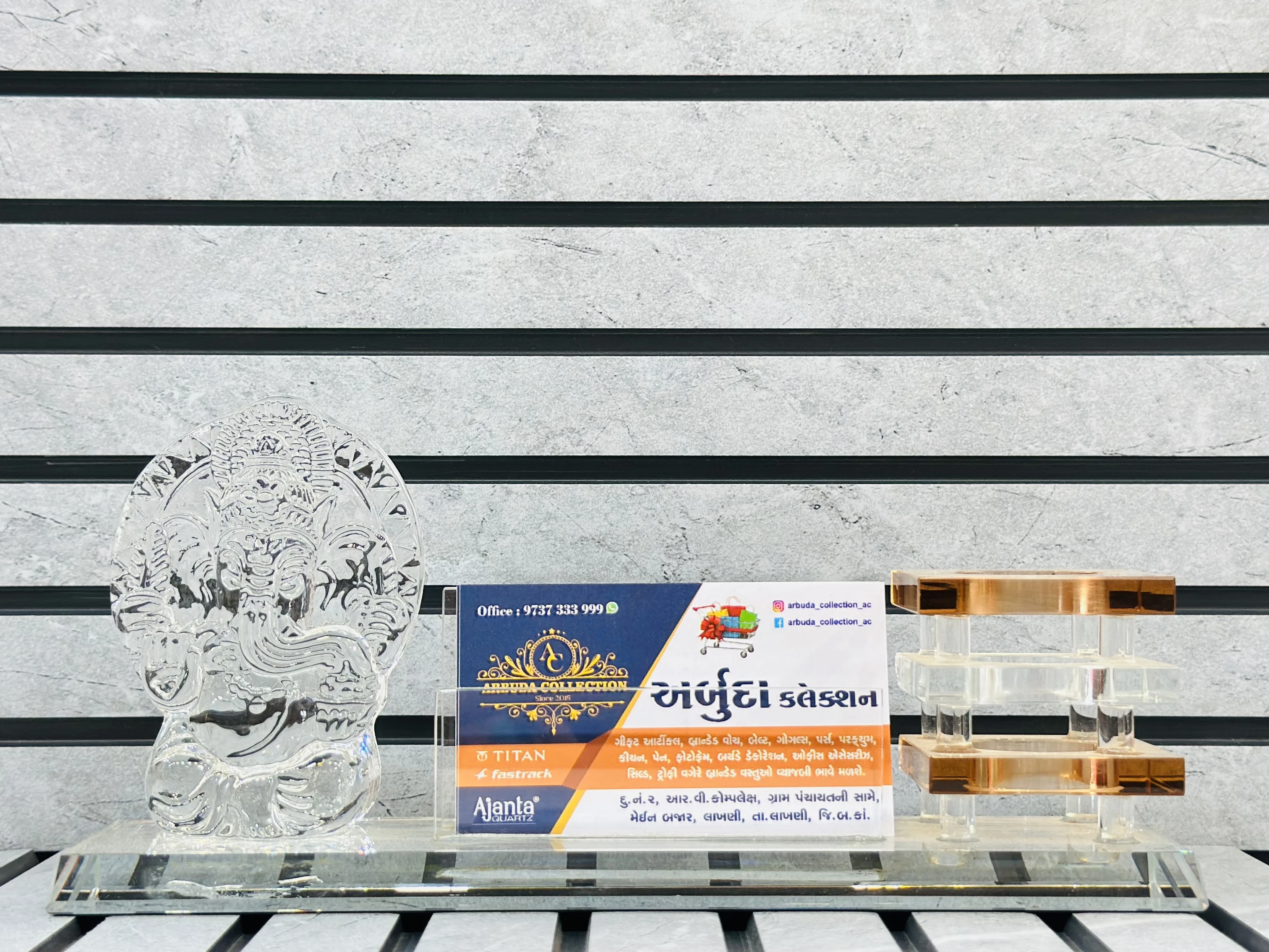 Crystal and acrylic desk items(SKU-JFLR78)