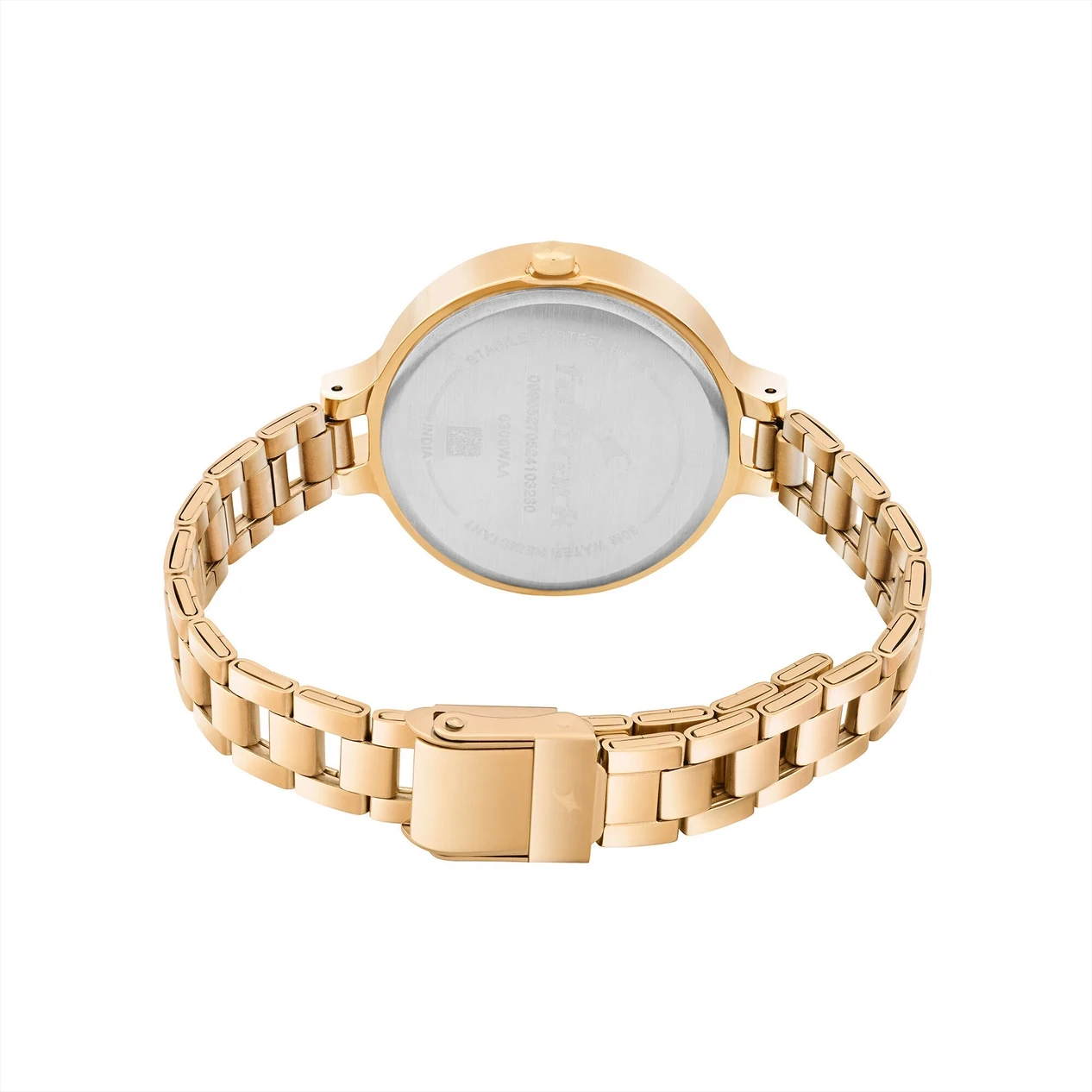 Fastrack MetaWe Purple Dial Rose Gold Stainless Steel Strap Analog Watch  - For Girls 6306WM01