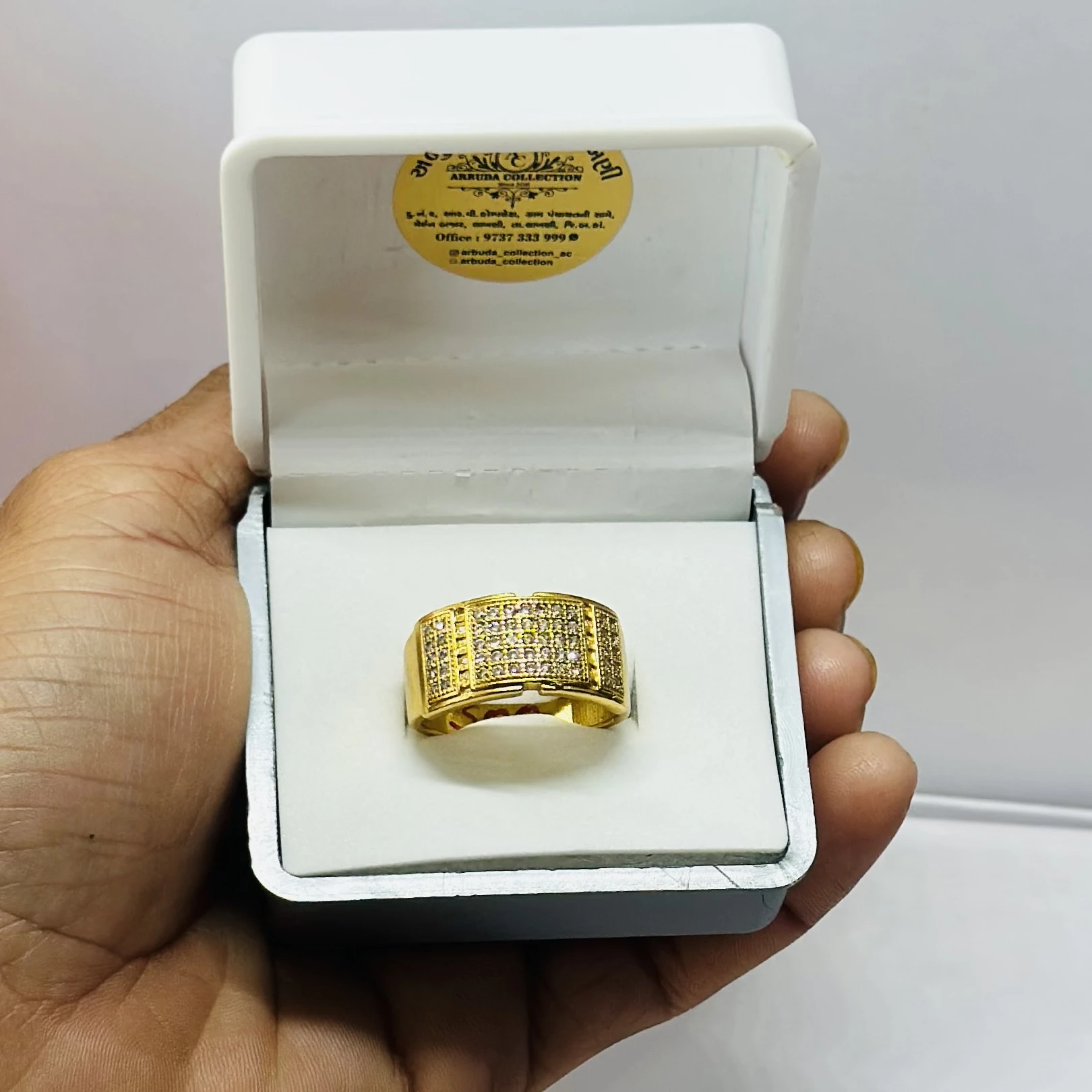 Gold plated men's ring