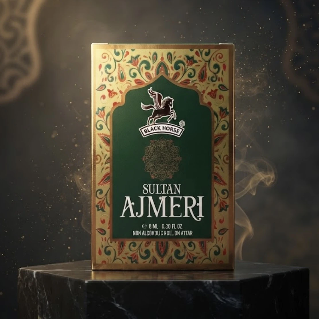 Sultan Ajmeri (often sold as Green Ajmeri) non-alcoholic roll-on attar