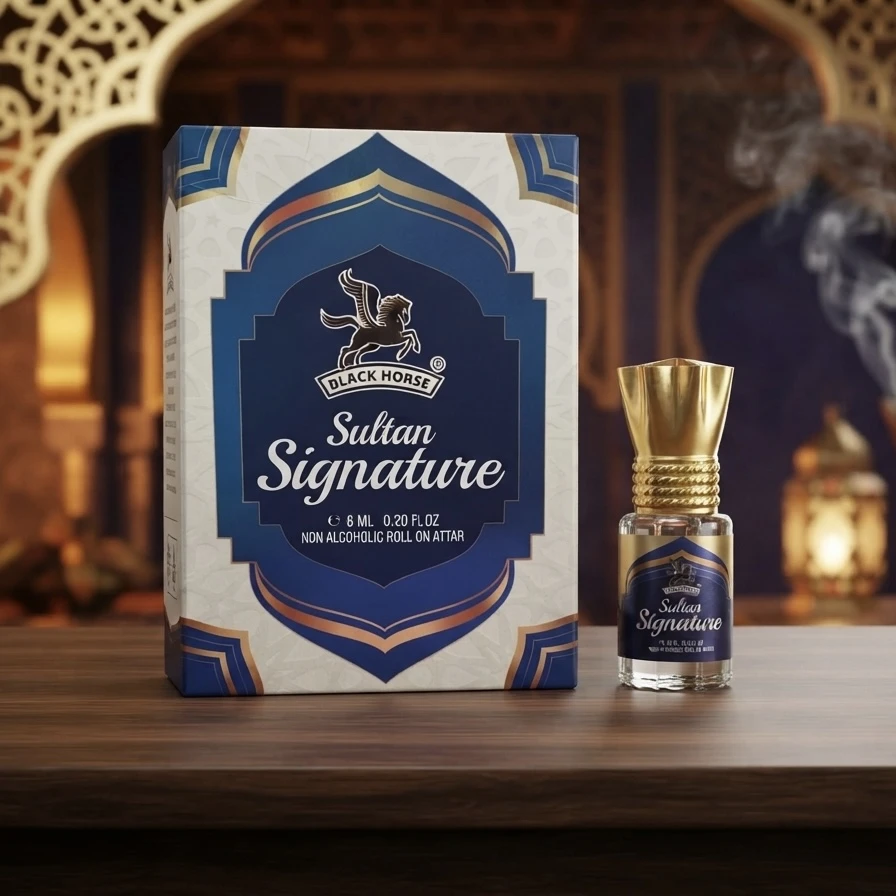 Black Horse Sultan Signature non-alcoholic roll-on attar (6 ml)