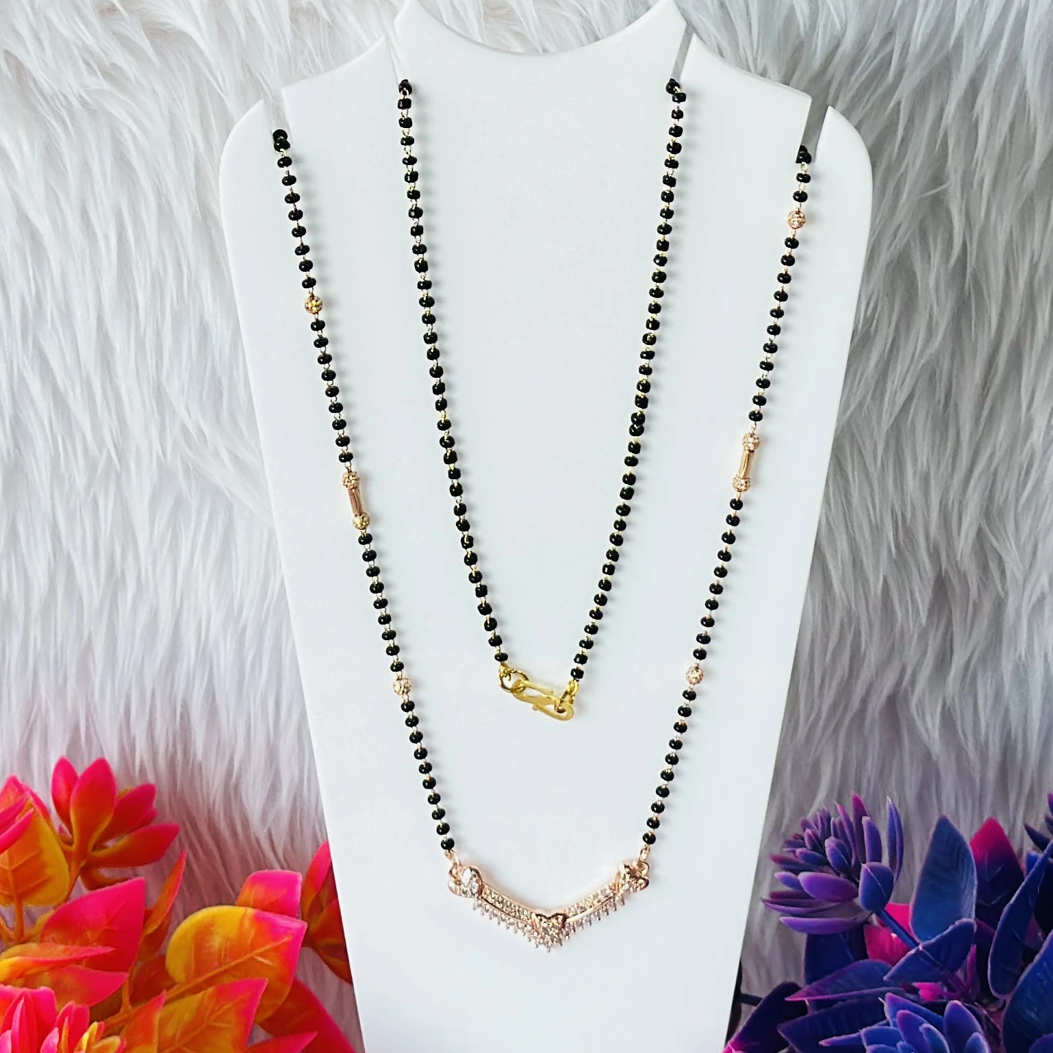 Gold plated mangalsutra