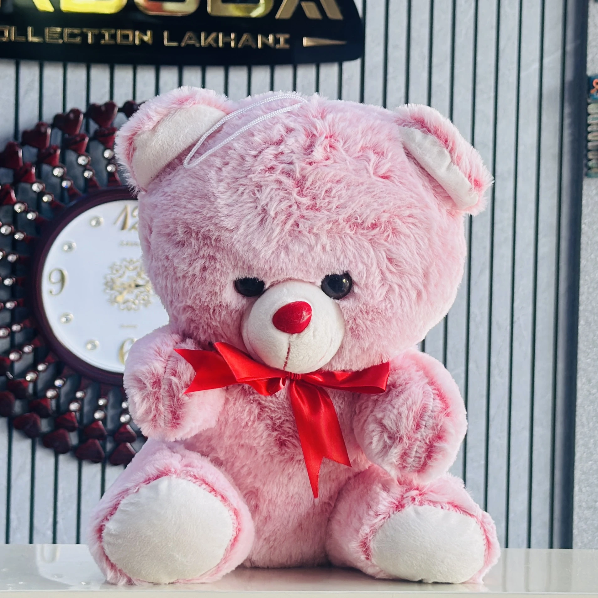 pink plush teddy bear soft toy