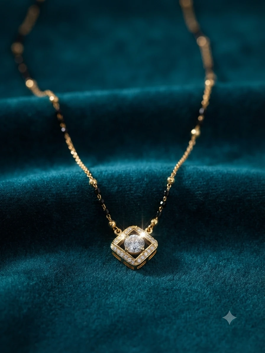 Gold plated mangalsutra