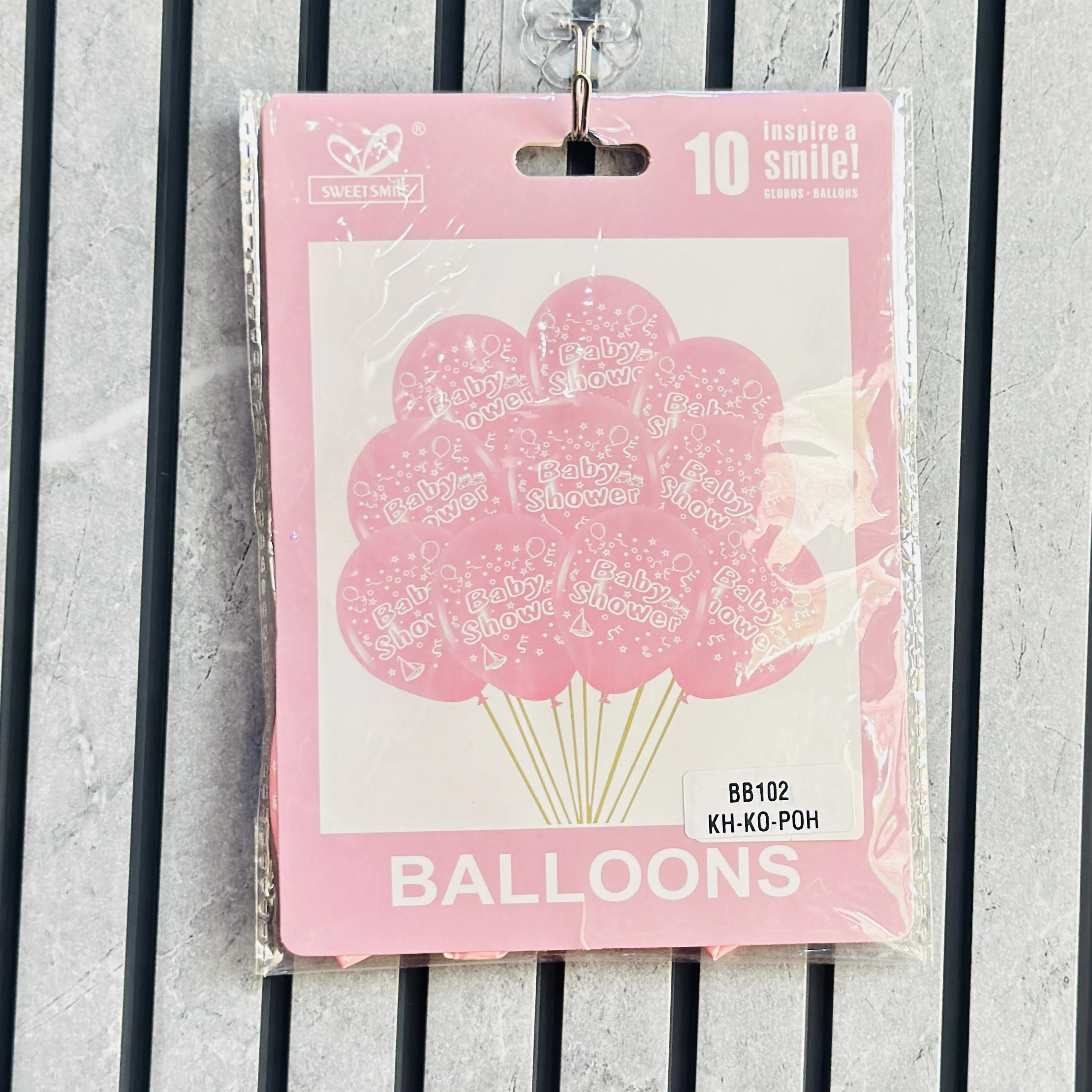 pink Baby Shower printed balloons by Sweetsmile.