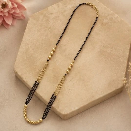 Gold plated mangalsutra
