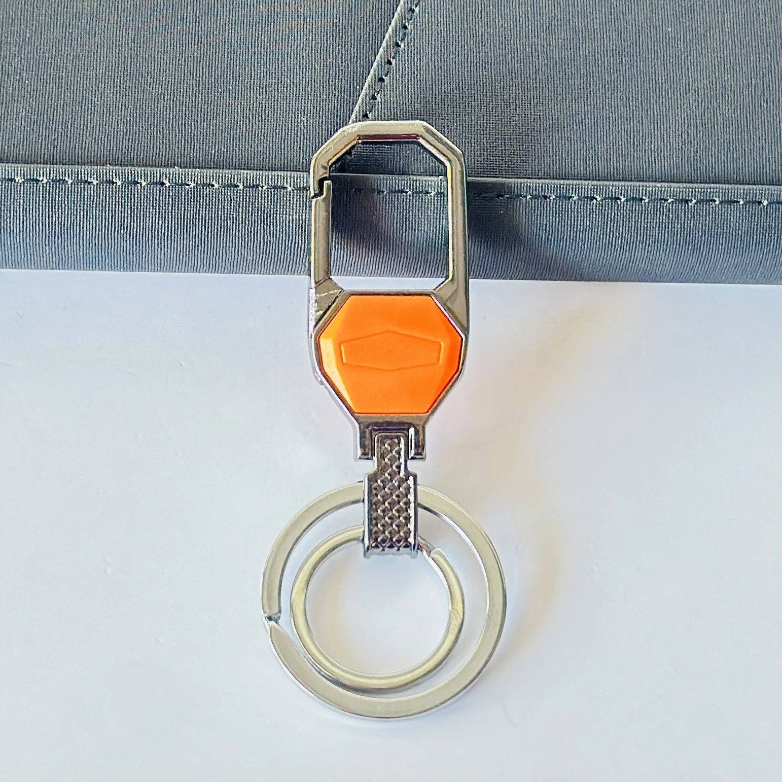 metallic KTM brand bike keychain
