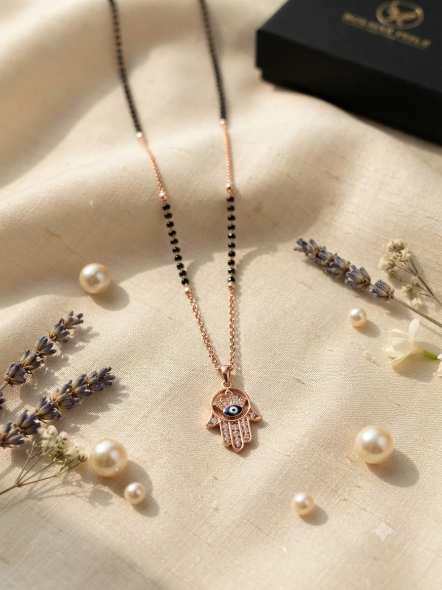 Rose Gold Evil Eye Mangalsutra