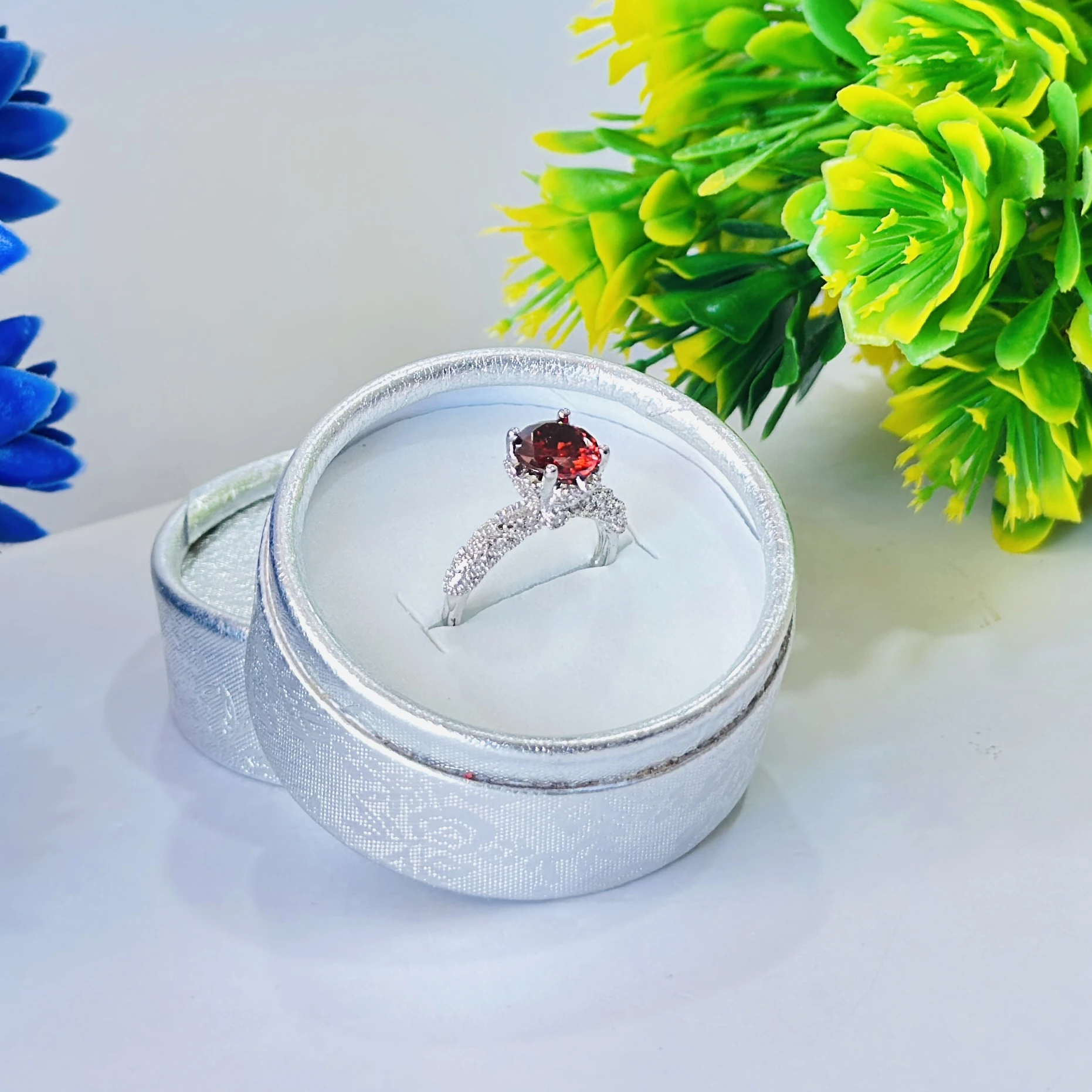 Red stone Ledis Rings