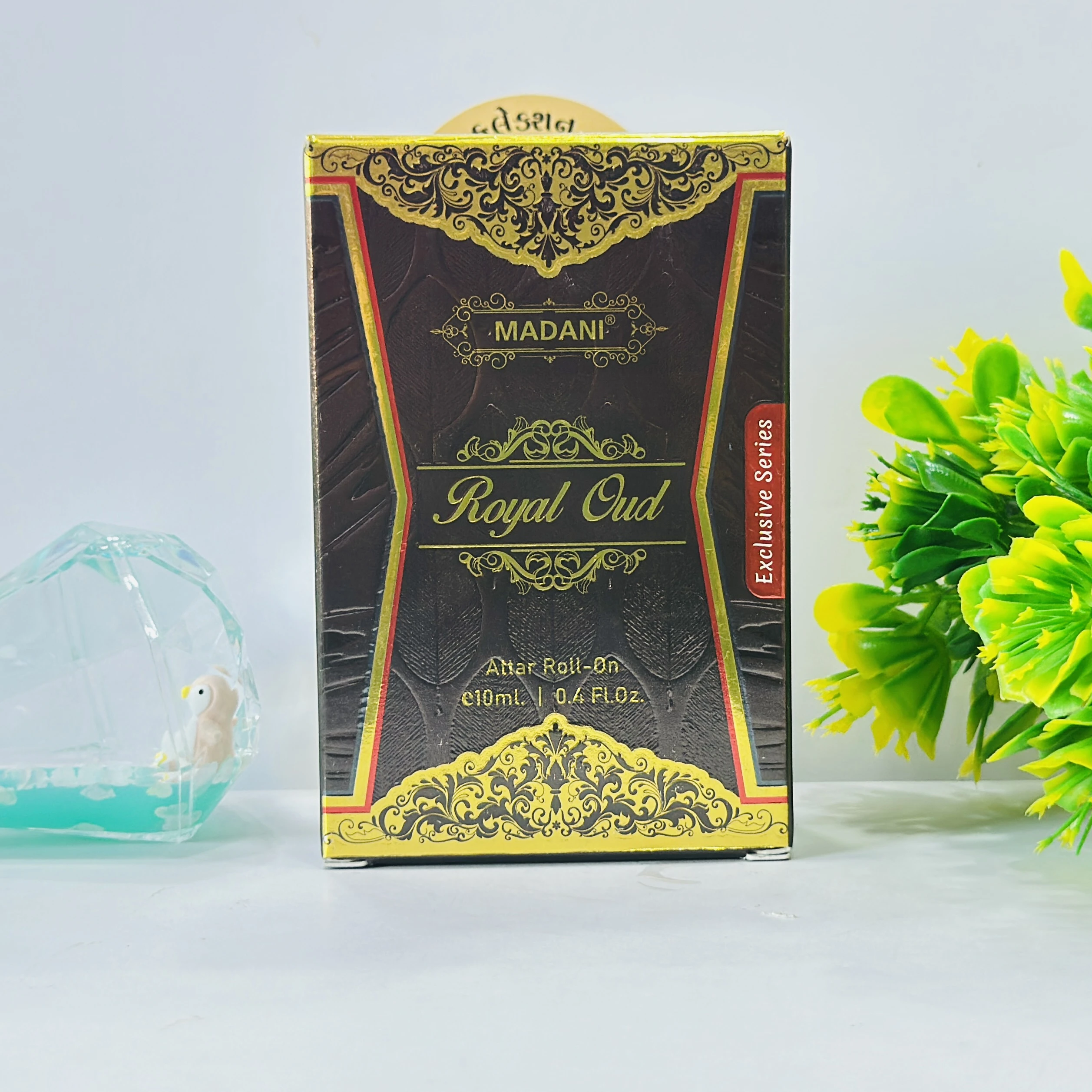 Madani Royal Oud Attar Roll-On perfume oil.