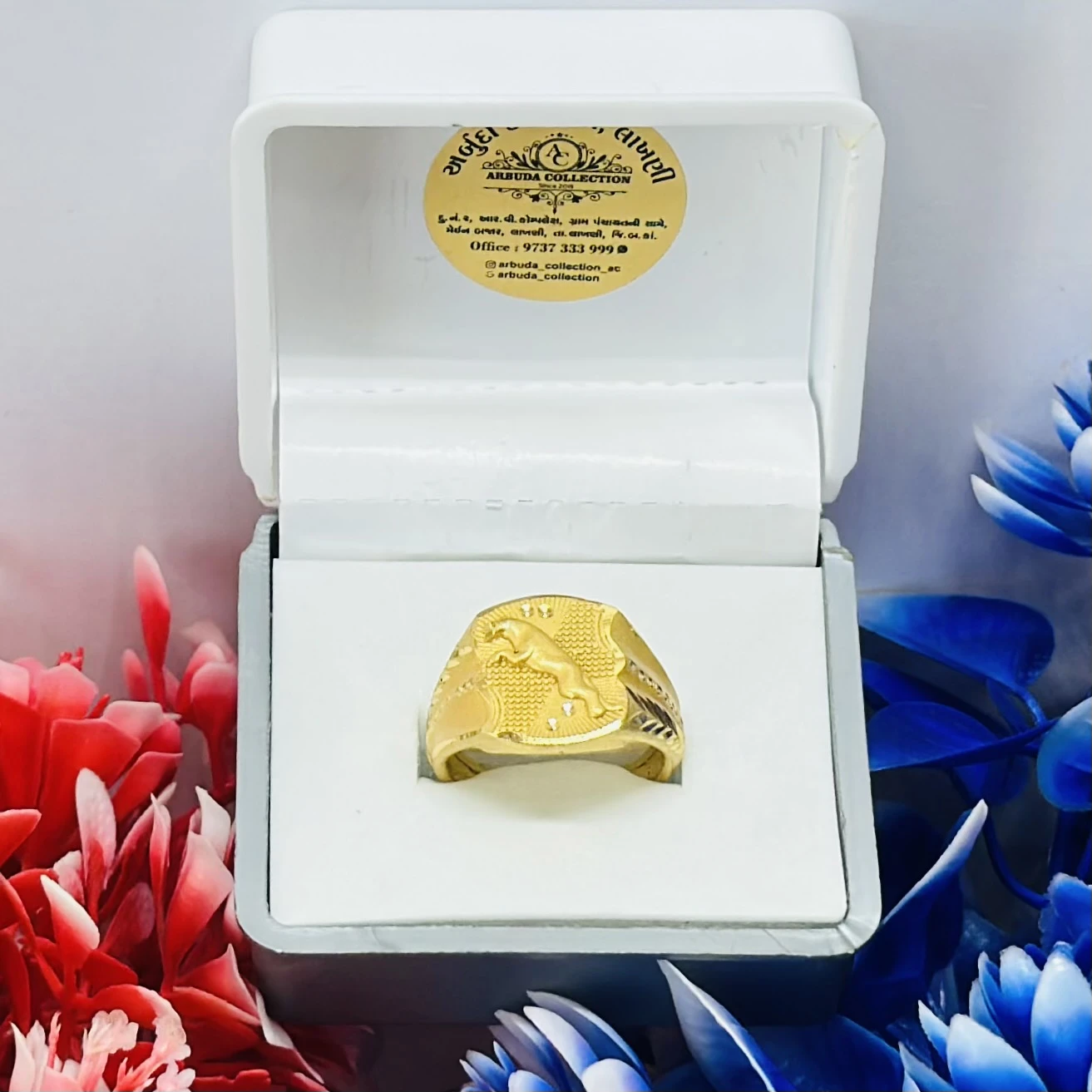 Gold plated men's ring