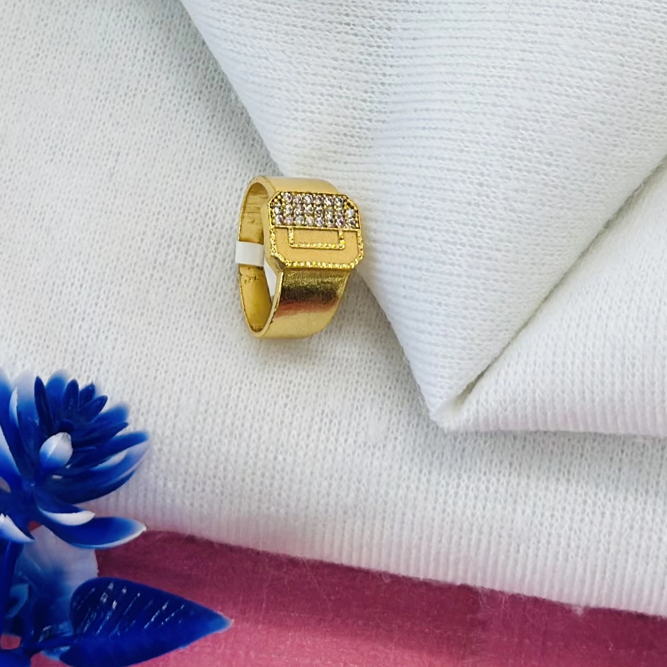 Diamond gold plated ring.