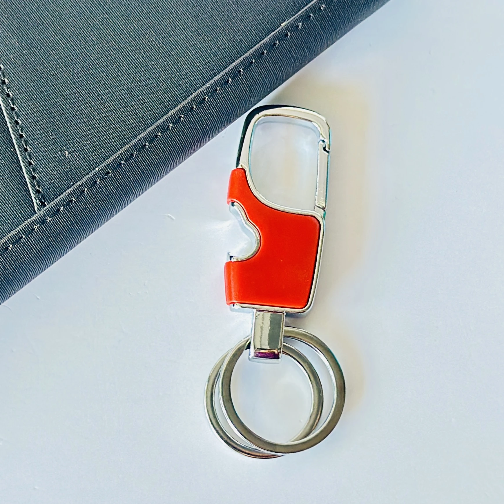 Mtverver Red Metal Bottle Opener Keychain