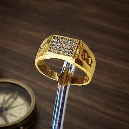 Gold plated men's ring
