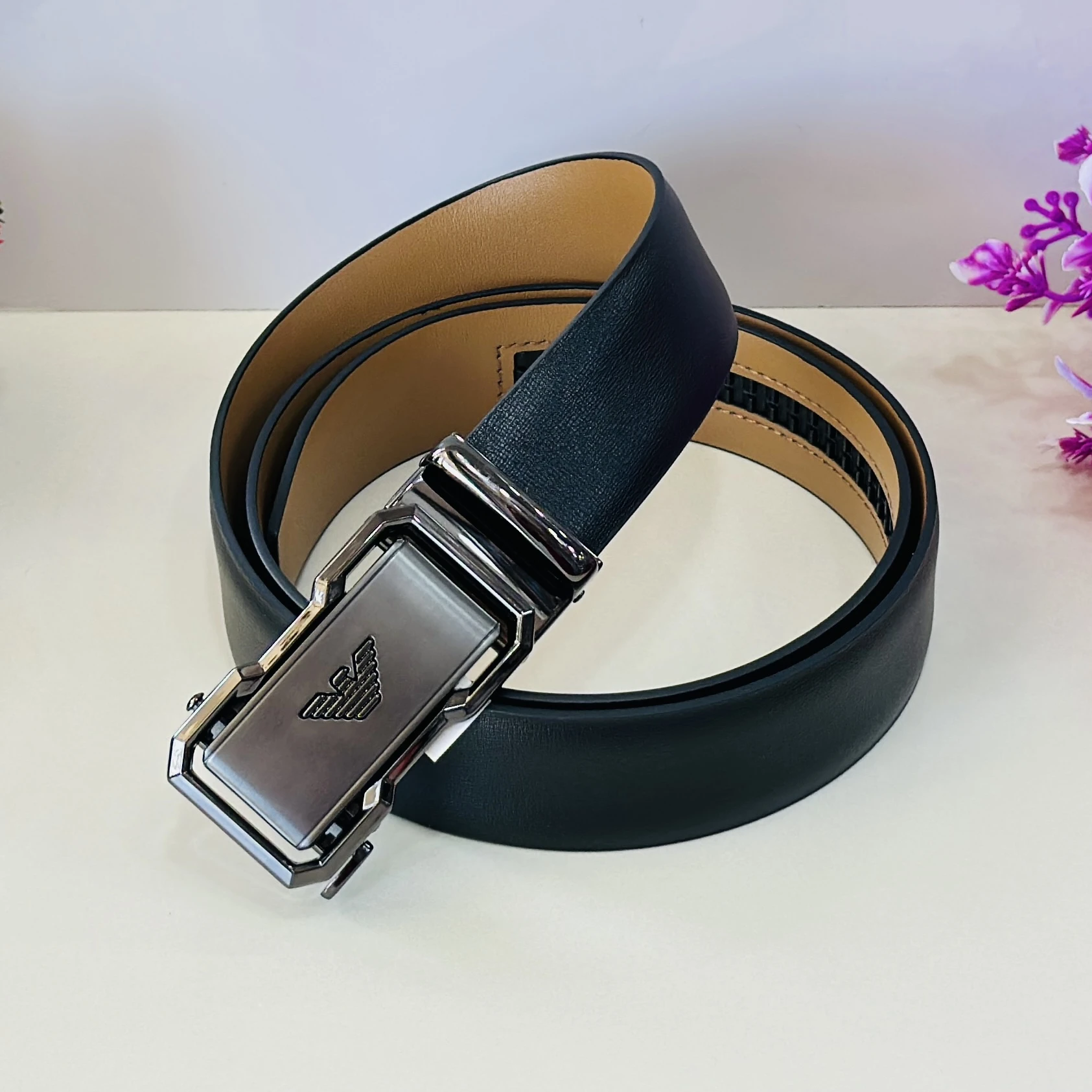 Men Black Casual Belts